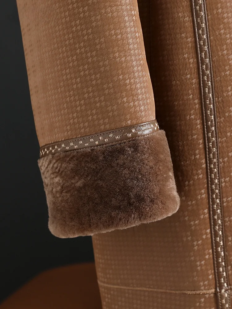 Qiti 2024 новая зимняя шуба с воротником из лисьего меха модное женское пальто