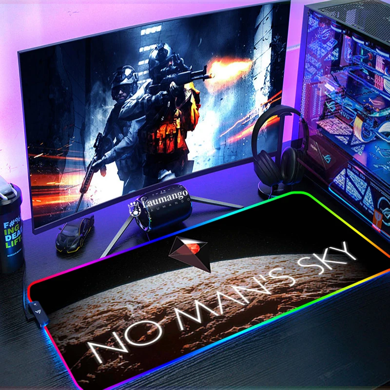 

Rgb милый коврик для мыши Kawaii No Man's Sky коврик для мыши Xxl Настольный коврик ПК Аксессуары для геймеров большая Аниме игровая Расширенная подсве...