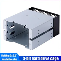 hard drive cage rack 3 5 to 5 0 inch three disc hard disk box computer storage expansion hdd adapter rack bracket