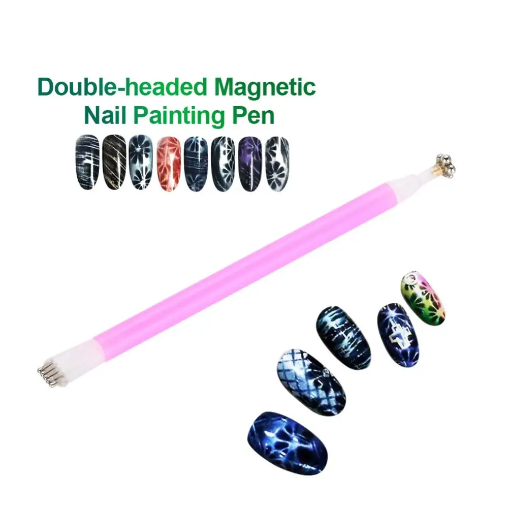 

Магнитная ручка «кошачий глаз» для самостоятельного маникюра с двойной головкой, 3D лак для ногтей, УФ гель-инструмент