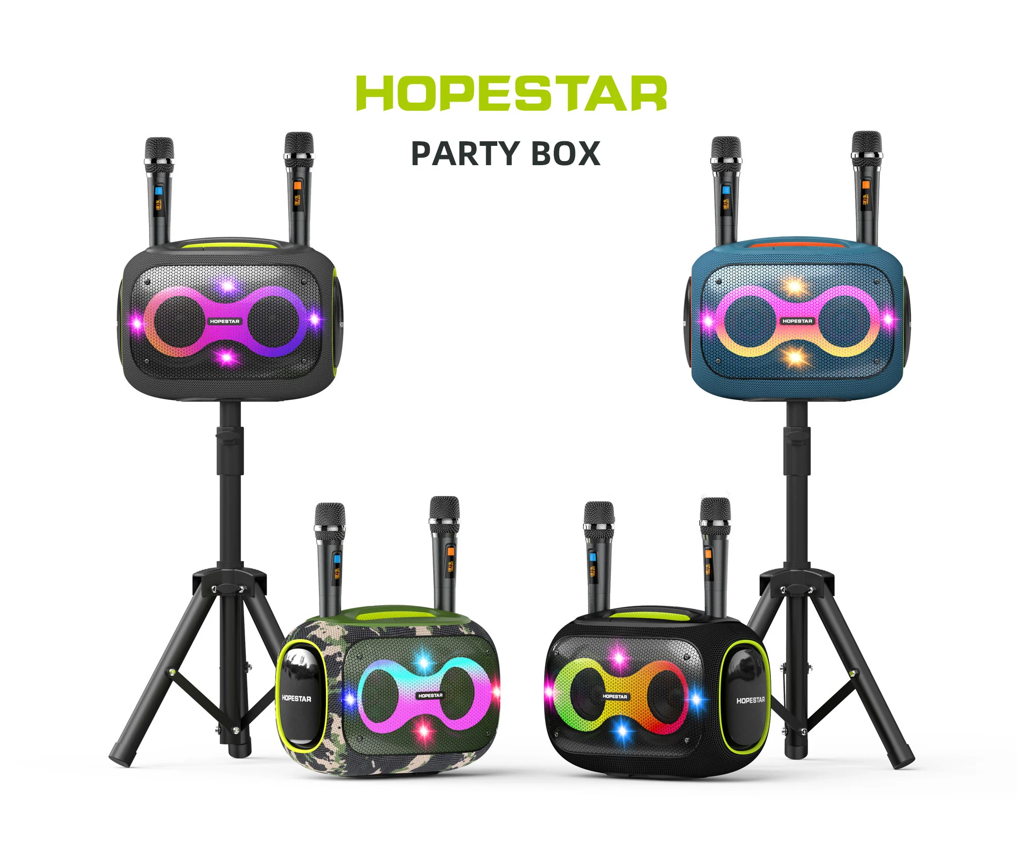Фото HOPESTAR 120W Partybox: Водонепроницаемая беспроводная колонка для улицы, домашнего кинотеатра, USB, TF, домашних вечеринок, караоке, с басовыми эффектами №5