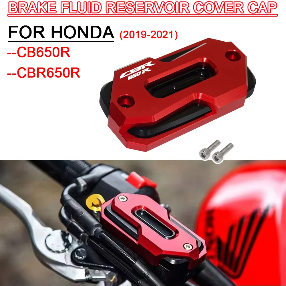 Фото Для HONDA CBR650R CB650R 2019-2021 мотоцикл с ЧПУ алюминиевый передний тормозной бак для жидкости №1