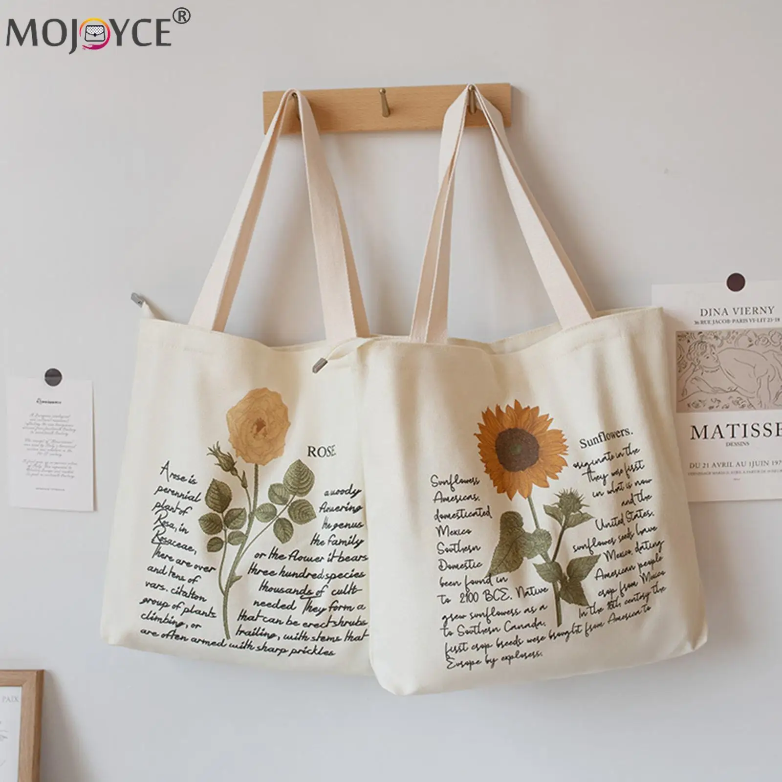 

Повседневная креативная сумка на плечо, холщовые простые женские сумки с растительным узором для женщин, дизайнерские подарки для дочери