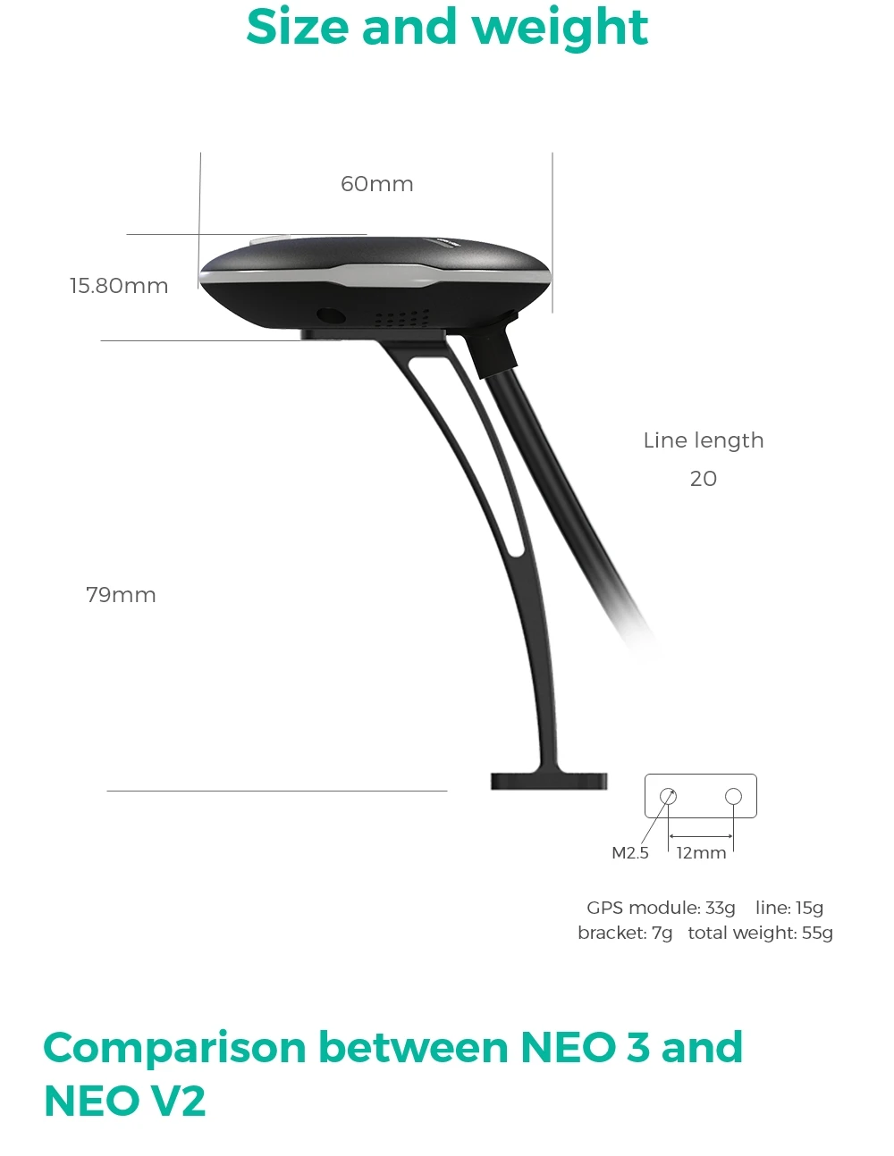 CUAV Новый GPS-модуль NEO 3 GNSS U-blox M9N для Pixhawk Compass Поддержка Ardupilot PX4 БПЛА с открытым
