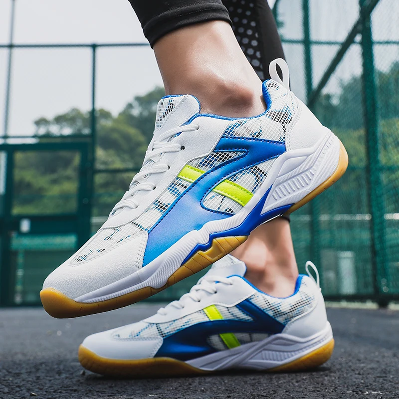 HIKEUP Men's Badminton training shoes  Breathable Mesh Elastic Shoelace For Men And Women Outdoor Sport Men Sneaker