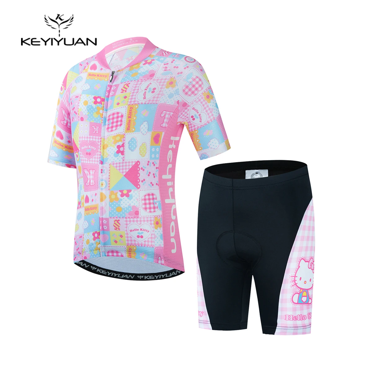 

KEYIYUAN Summer MTB Kid Bike Wear Cycling Jersey Set Riding Bicycle Children Short Sleeve T-shirt Clothes Maillot Ropa Ciclismo