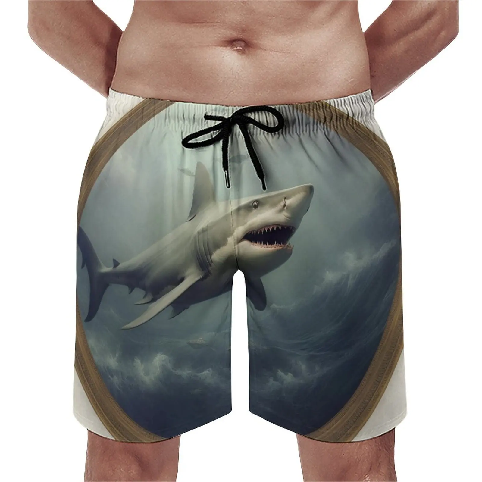 

Board Shorts Shark Cute Hawaii Swimming Trunks Gothic Mystic Man Quick Dry Surfing High Quality Oversize Beach Short Pants