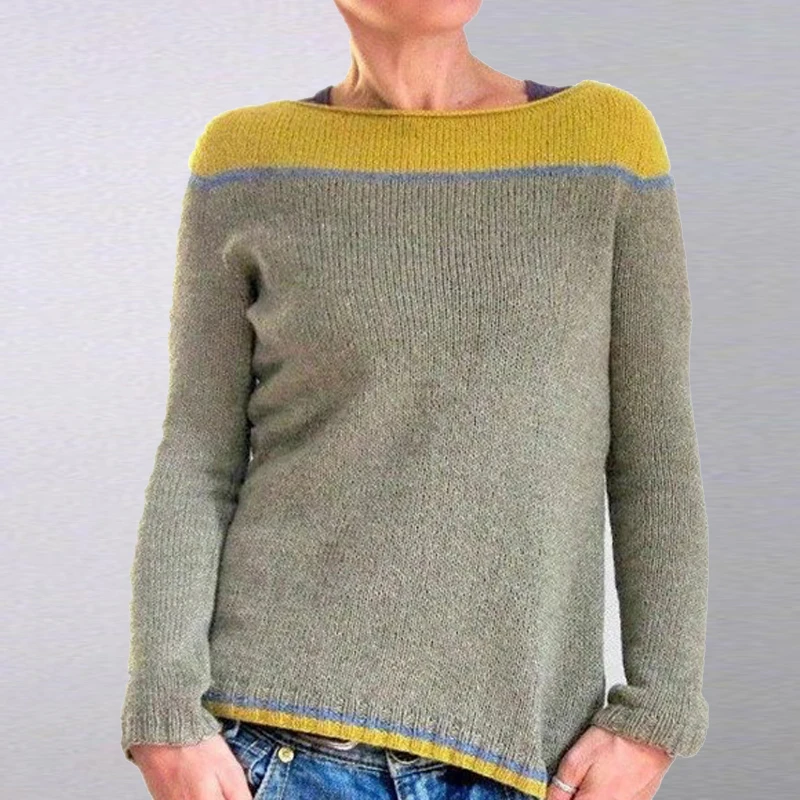 Женский жаккардовый свитер с принтом