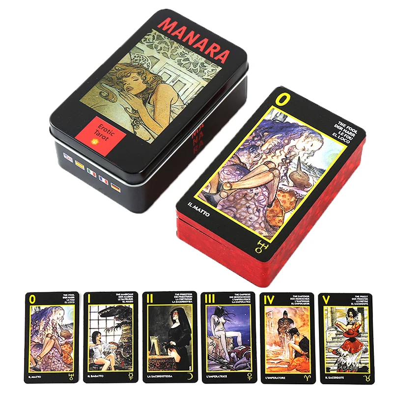 

Tarot of Manara карточки от Milo Manara Guide, игральные карточки для вечерние, карточки для игр, настольные игры для гадания, судьба