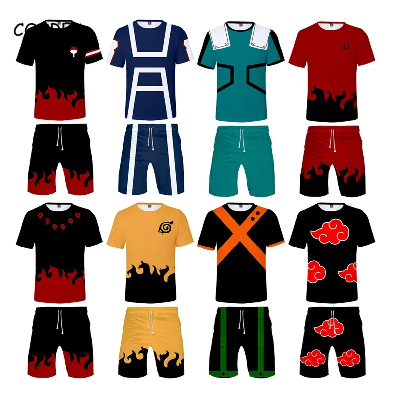 Футболка для косплея удзумаки Акацуки харано Сакура спортивный костюм шорты