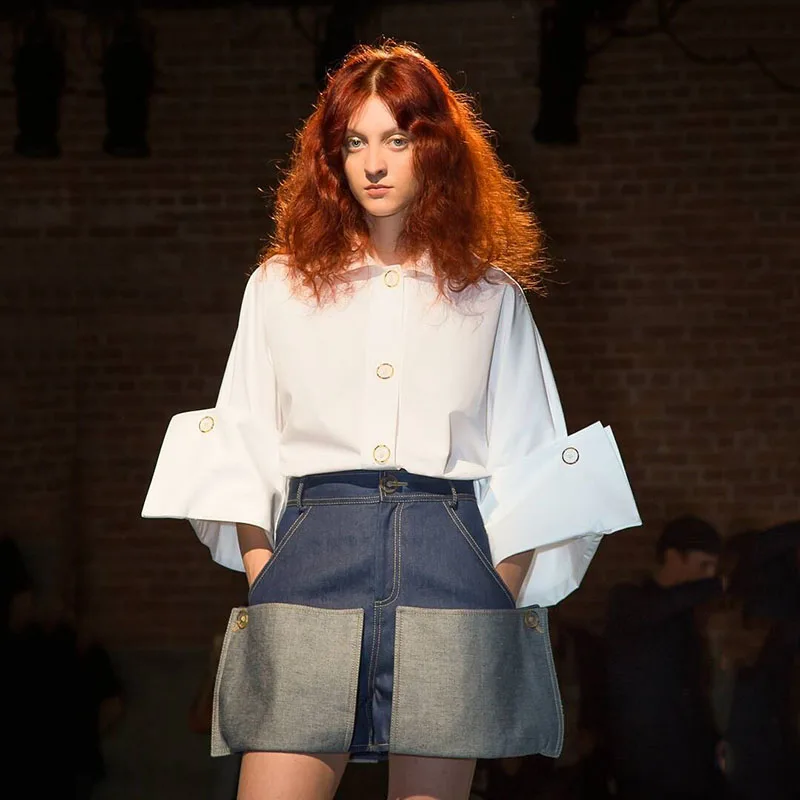 Женские дизайнерские нишевые Свободные повседневные прямые широкие тонкие