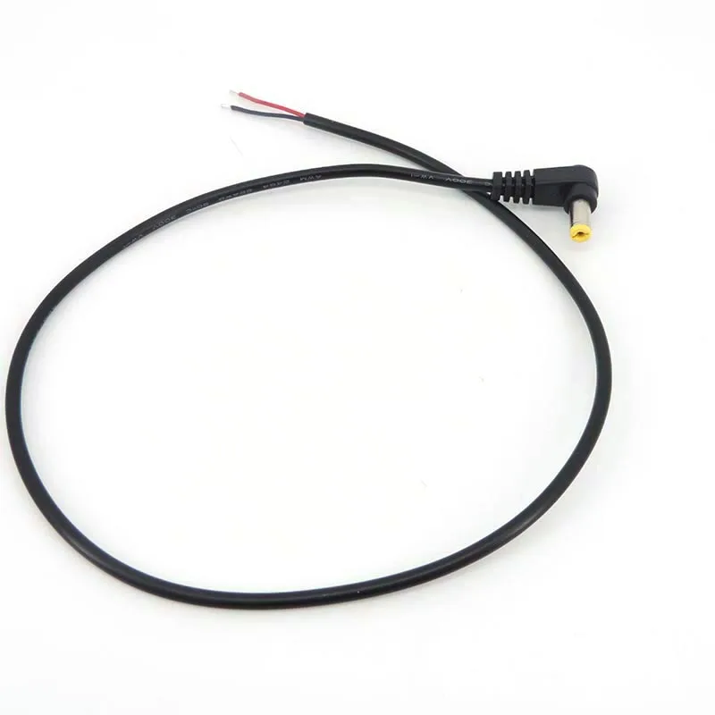 25 см 0 5 м 5x2 1 мм 22AWG прямоугольный 90 градусов штекер питания постоянного тока с