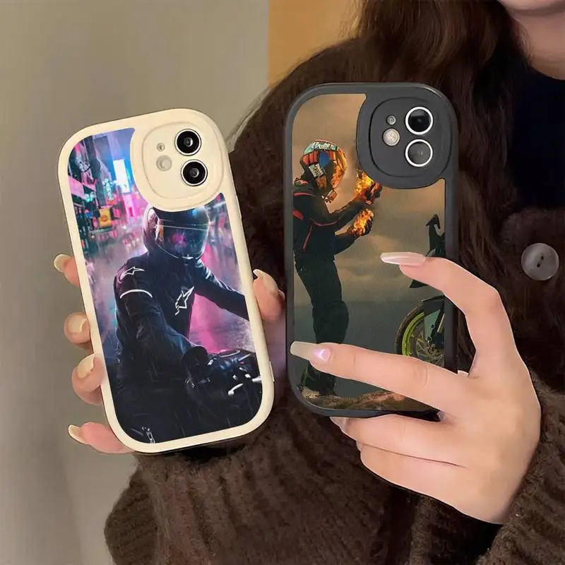 

Fashion Motorcycle Man Phone Case Hard Leather for iPhone 13 12 Mini 11 14 Pro Max Xs X Xr 7 8 Plus 6 6s Se 2022 silicone Cover