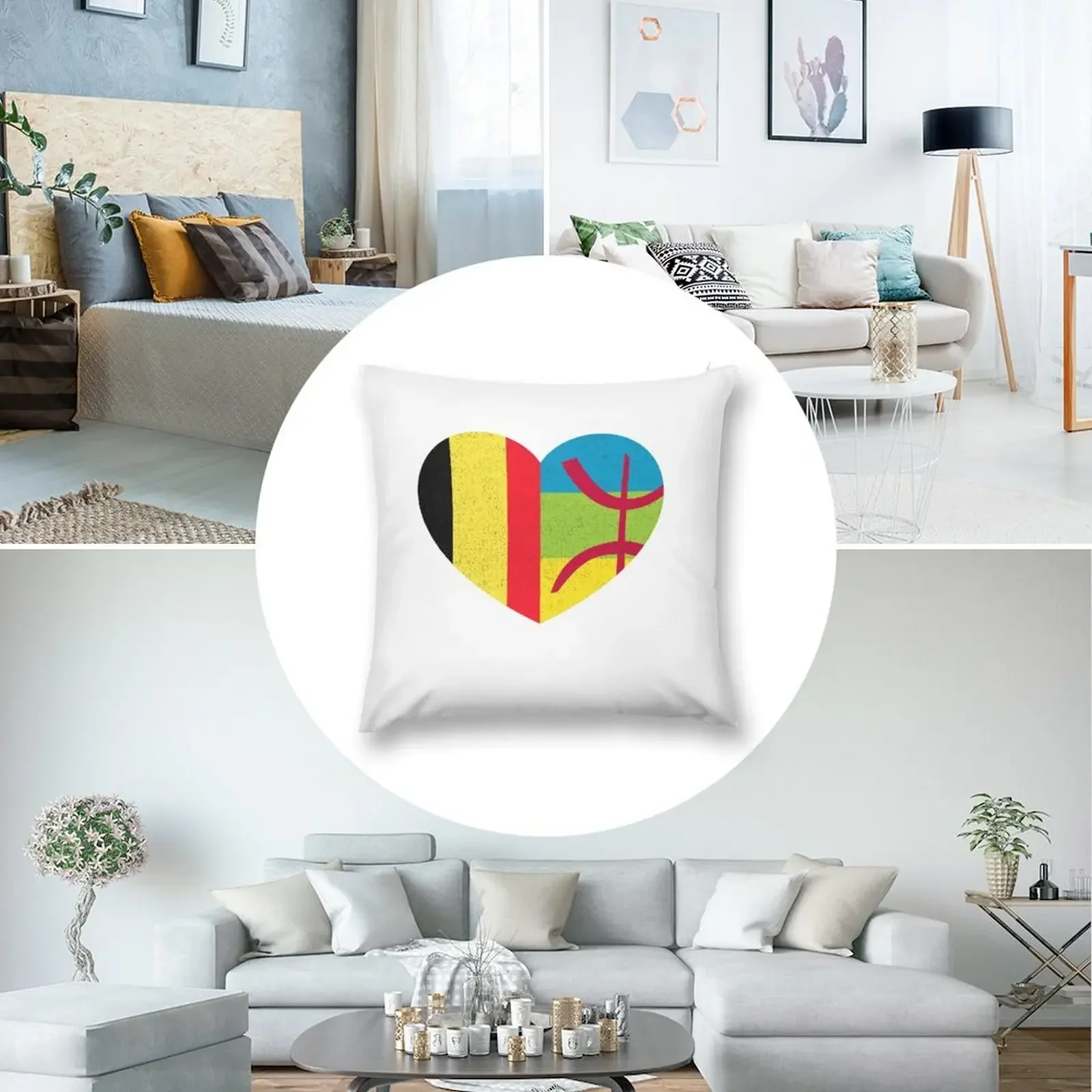 Наволочка Amazigh Kabyle Belgian Pride Heart Tamazgha