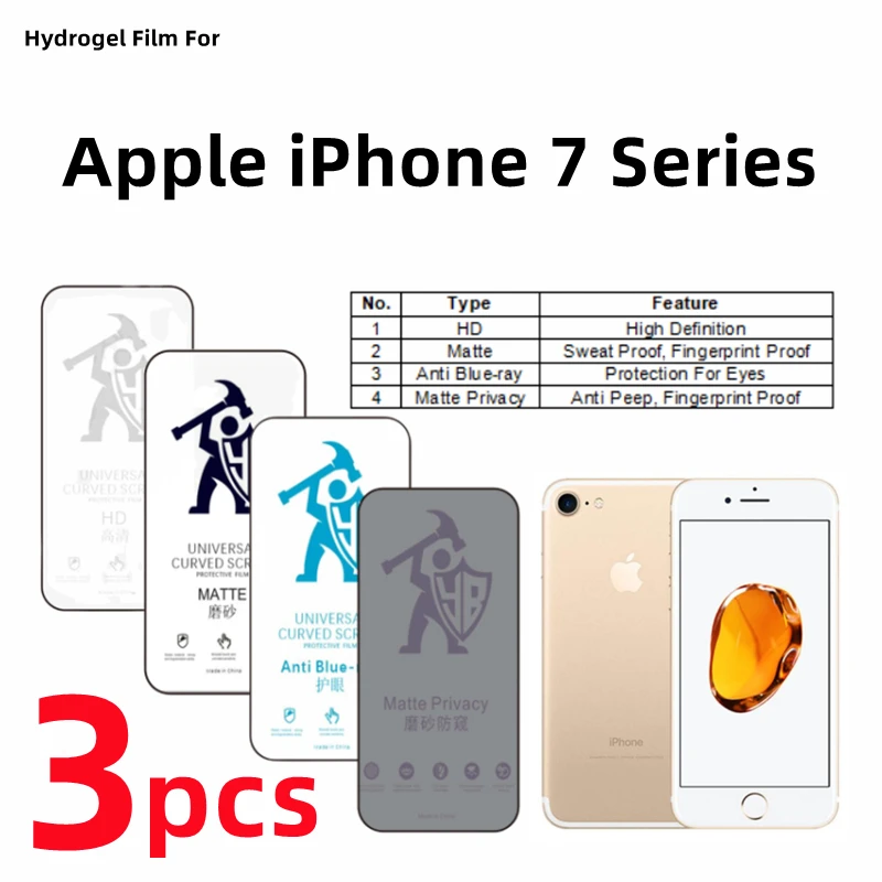 

3 шт., Гидрогелевая Защитная пленка для Apple iPhone 7 Plus