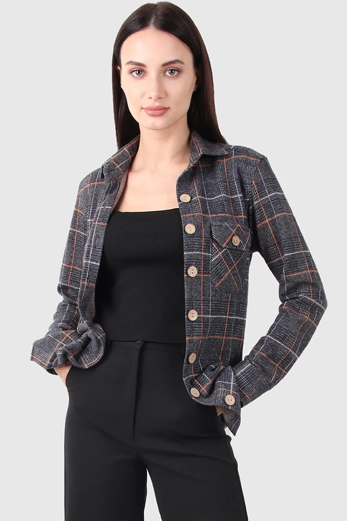 

Ecoseli lumberjack Shirt (B20 3330) Summer women's Shirts Fashion Blouses