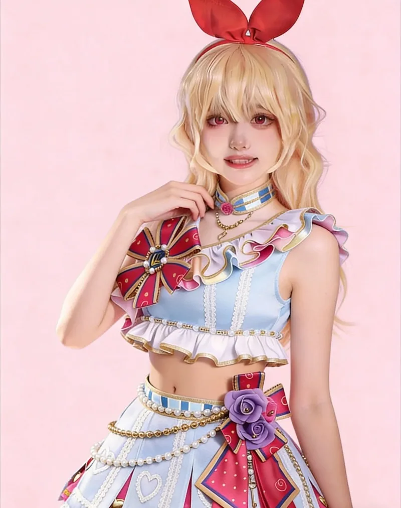 Фото Костюм для косплея Хосимия Ичиго из Aikatsu, платье Лолита для девочек, униформа для Хэллоуина, Рождества, косплей-конвенций, аниме-наряд №5