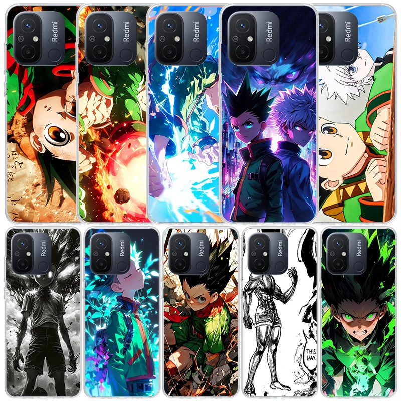 Huner X-Hunters Gon для Xiaomi Redmi 14C 13C 12C 10C 9C Чехол телефона 13 12 10 9 10A 9A 9T 8A 8 7A 7 6A 6 K70 K60 K40 K20 Pro