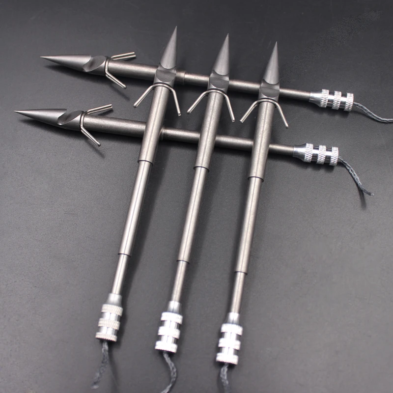 

5pcs Stainless Steel Fishing Darts Three-layer Progressive Dart Tips Hunting Shooting Arrows Shaft Slingshot Archery Arrowhead