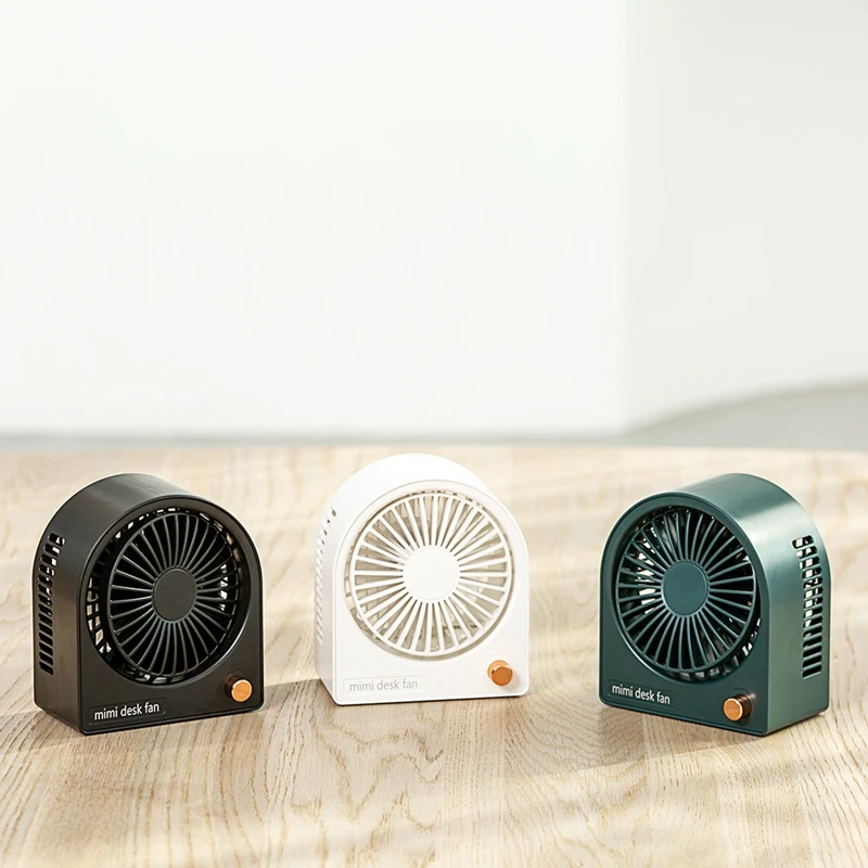 

Portable Desk Fan USB Rechargeable Mini Fan with Strong Wind Quiet Operation Desktop Fan for Office Household