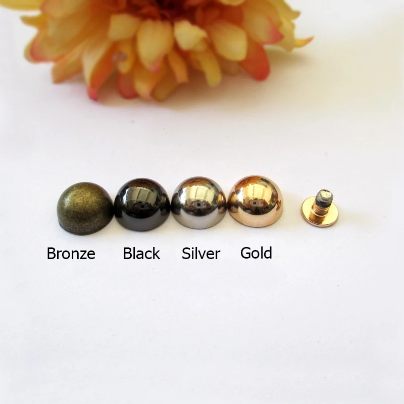 10 шт. купол заклепки винт с круглой головкой Спайк панк пятна одежды кожа кошелек