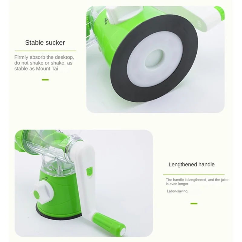 Ручная соковыжималка с силиконовым основанием ручным приводом портативная