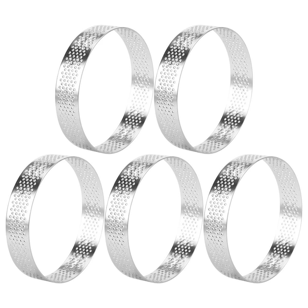 5 шт. круглые кольца для пирогов с отверстиями из нержавеющей стали фруктовый