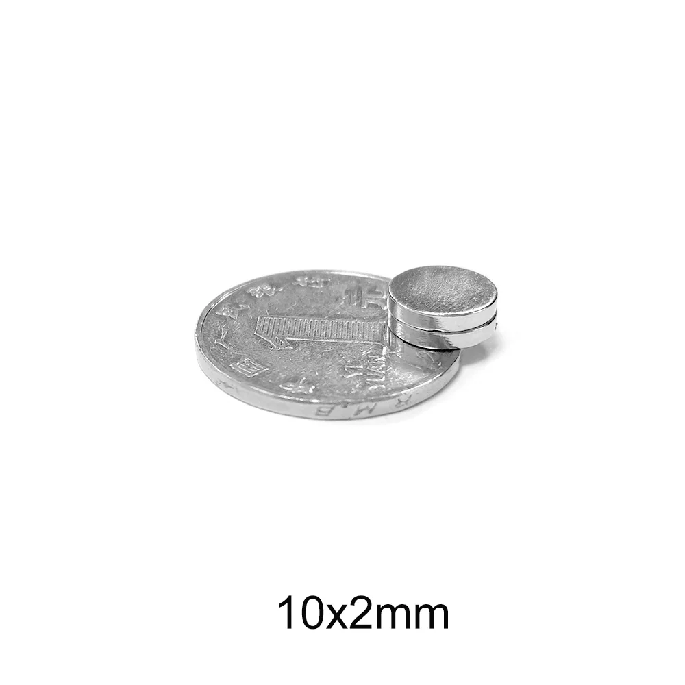 

20~300pcs 10x2 mm Round Powerful Magnet Fridge Bulk Sheet Neodymium Disc Magnet 10x2mm Permanent NdFeB Strong Magnets 10*2 mm
