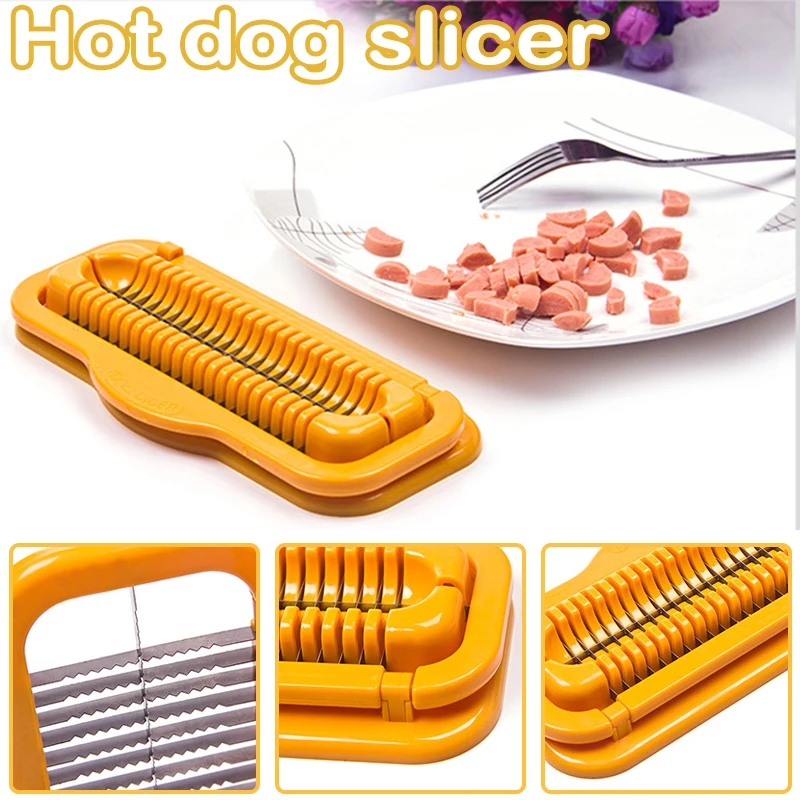 

Hot Dog Cutter Multifunctional Sausage Moldes De Silicona Multipurpose Holder and Slicer Banana Slicer Kitchen Hot Dog Cutter