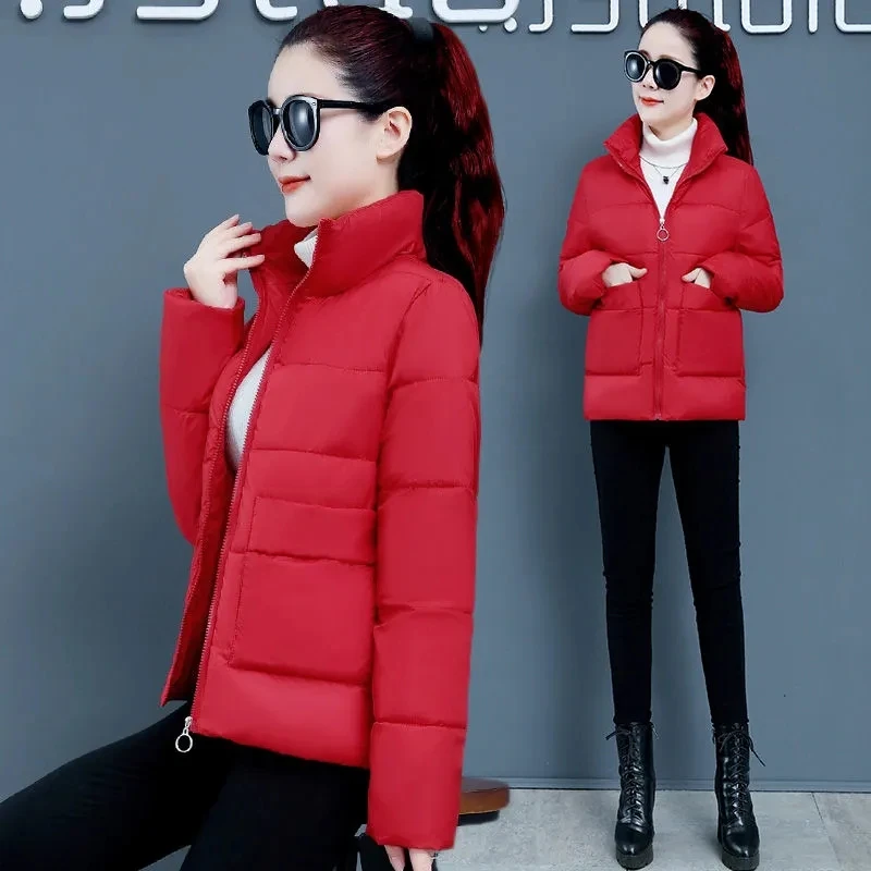 Down Cotton Jacket Women 2022New Korean Slim Fashion Casual Winter Padded Coat Female Large Size Lightweight Short Warm Parkas