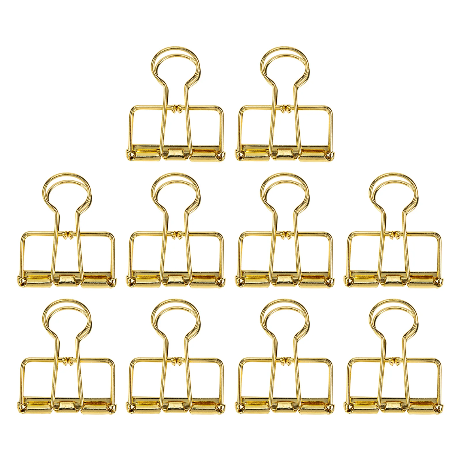 

10 Pcs Gold Paperclips Metal Wires Exquisite Golden Clamps Delicate Office Binder Stainless Steel