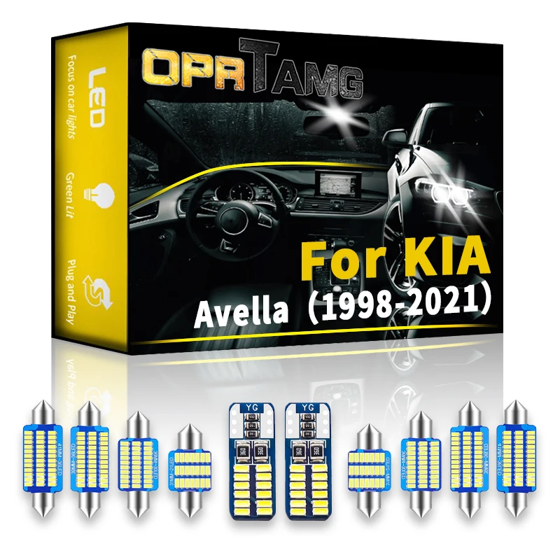 

Автомобильная светодиодсветодиодный лампа для салона автомобиля OPRTAMG Canbus, комплект для обновления освесветильник багажника для KIA Avella 1998 ...