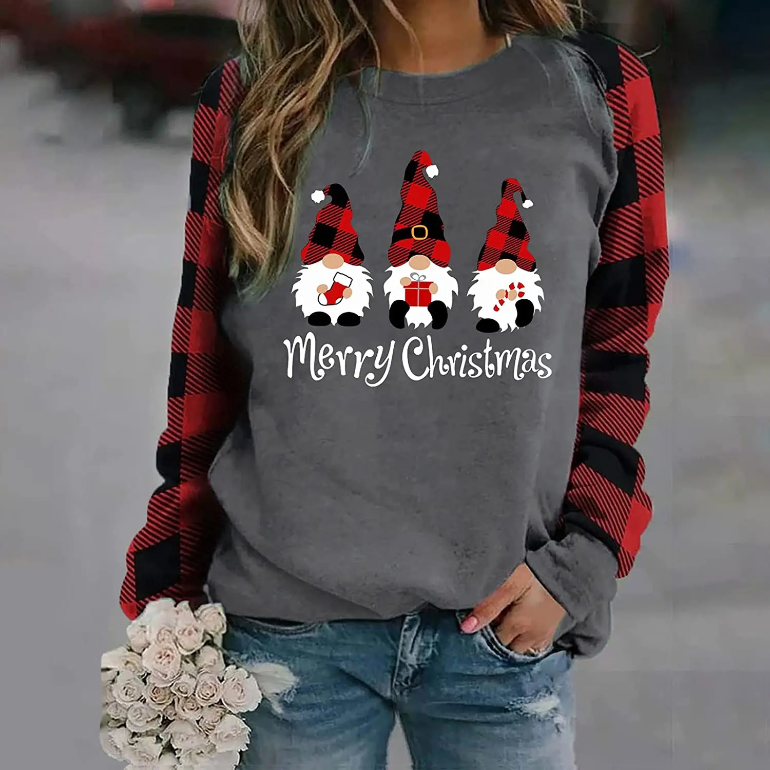

New Autumn Cotton Women's Christmas Dress Long Sleeve Funny 3d Print Casual Home Pajamas Dress Festival Dress Funny Top Tee