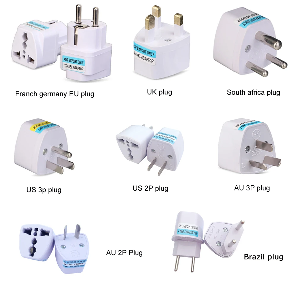 

Universal Kr American European AU EU To US UK Power Plug Adapter USA Israel Brazil Travel Adapter Plug Converter Japan Korea