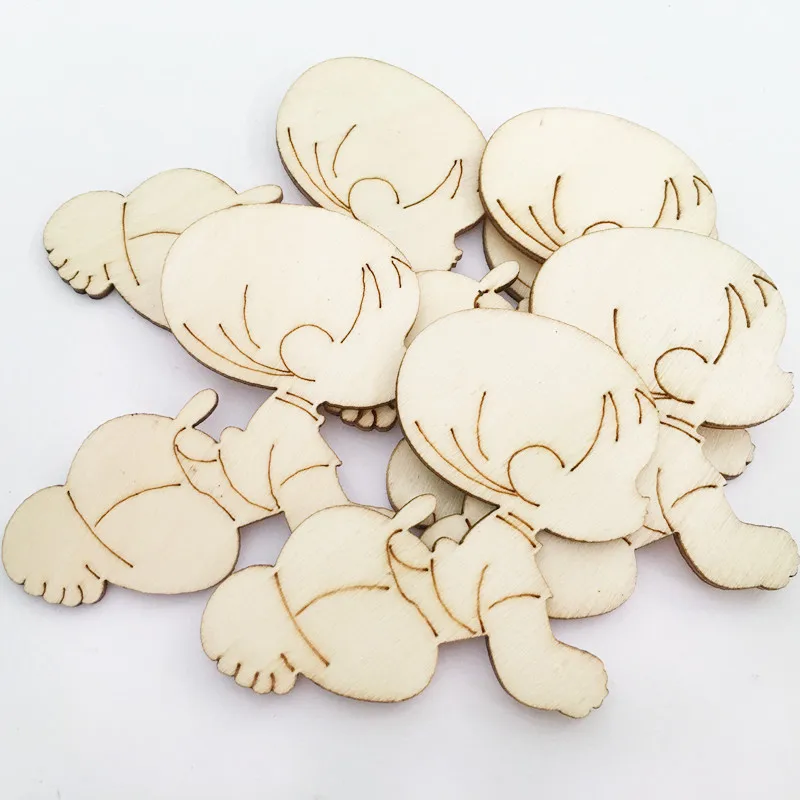 

DIY Cute Baby Craft Wedding home Decoration Woodwork Decorative Wall Handmade Wood laser cutting