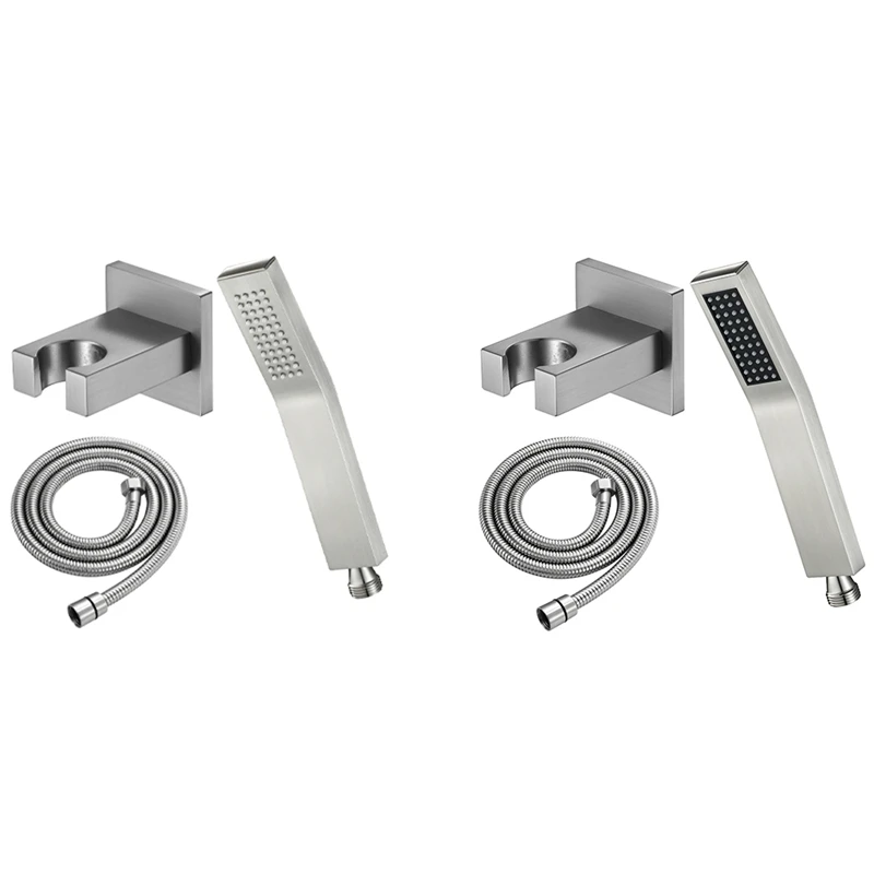 

Brass Hand Shower Set Wall Mounted Hand Held Brass Shower Head Brass Holder & 1.5M Hose Water Saving Shower Sprayer
