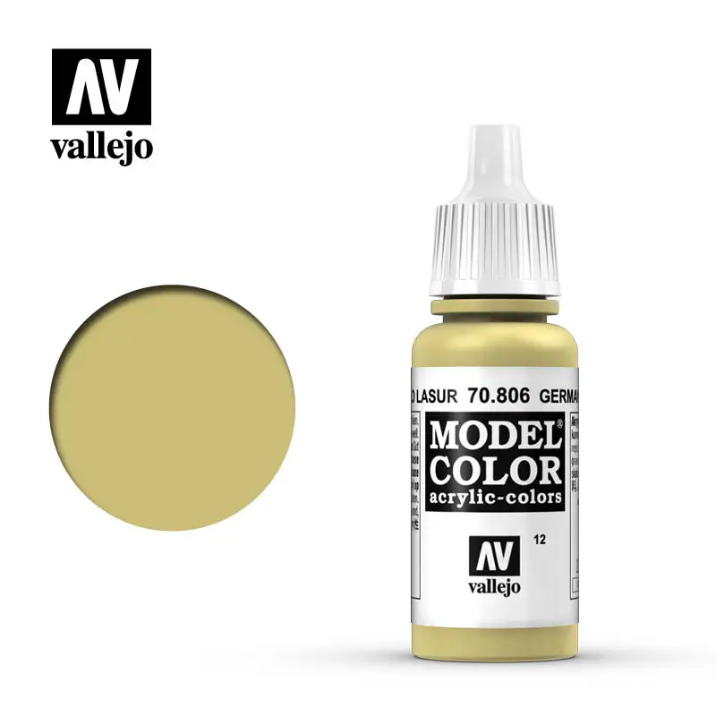 

Vallejo Paint Acrylic Model Hand Painted Spanish AV70806/012 German Yellow Environmentally friendly Acrylic Water-Based 17ml