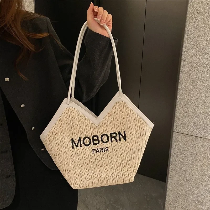 

Woven Bag for Women in Summer 2023, New Simple and Casual One Shoulder Bag for Your Armpit Bag, Fashionable and Casual Tote Bag
