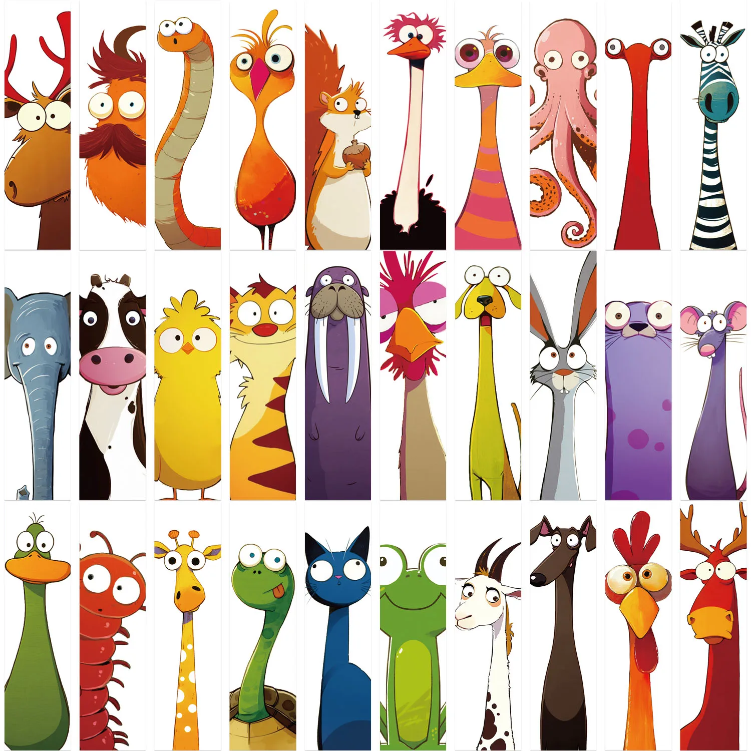 30 шт. закладки с забавными животными креативные подарки для студентов страниц