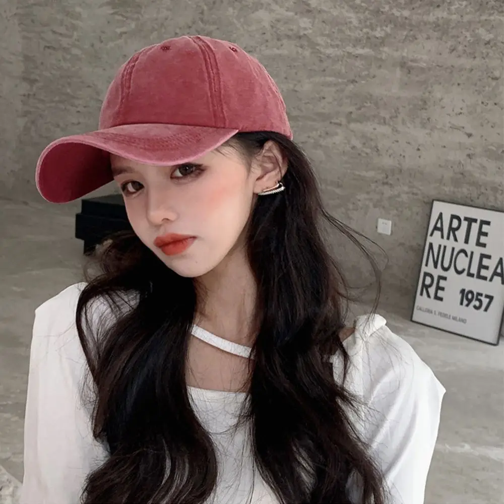 Korean Style Cap Shading Hat Female Peaked Cap Men Baseball Hat