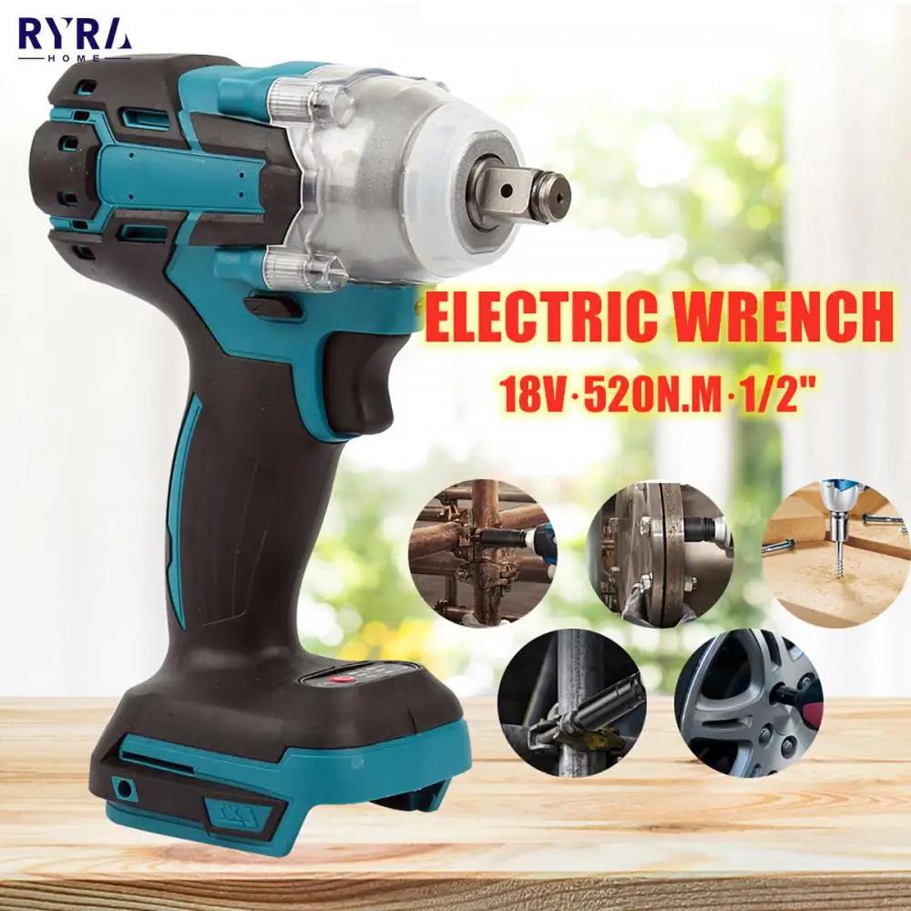 

2 IN 1 Electric Impact Wrench Brushless Cordless Electric Wrench 18V 520N.m Torque Electric Brushless Wrench Without Battery New
