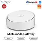 Многорежимный умный шлюз Moes ZigBee 3,0, Wi-Fi, Bluetooth Mesh-концентратор, работает с Tuya Smart App, голосовое управление через Alexa Google Home