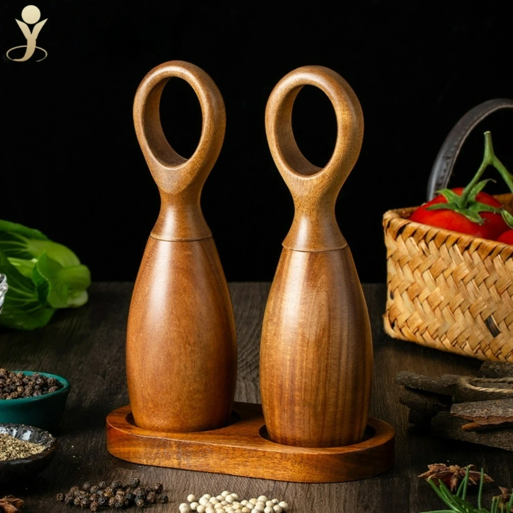 Ручная мельница для перца 7 дюймов деревянная регулируемая грубой бытовая