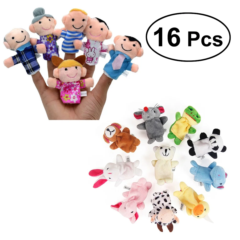 

Finger Puppetsfamily Animal Toys Puppet Plush Toddlers Story Set Kids Time Cartoon Members People Theateranimals 3 Different
