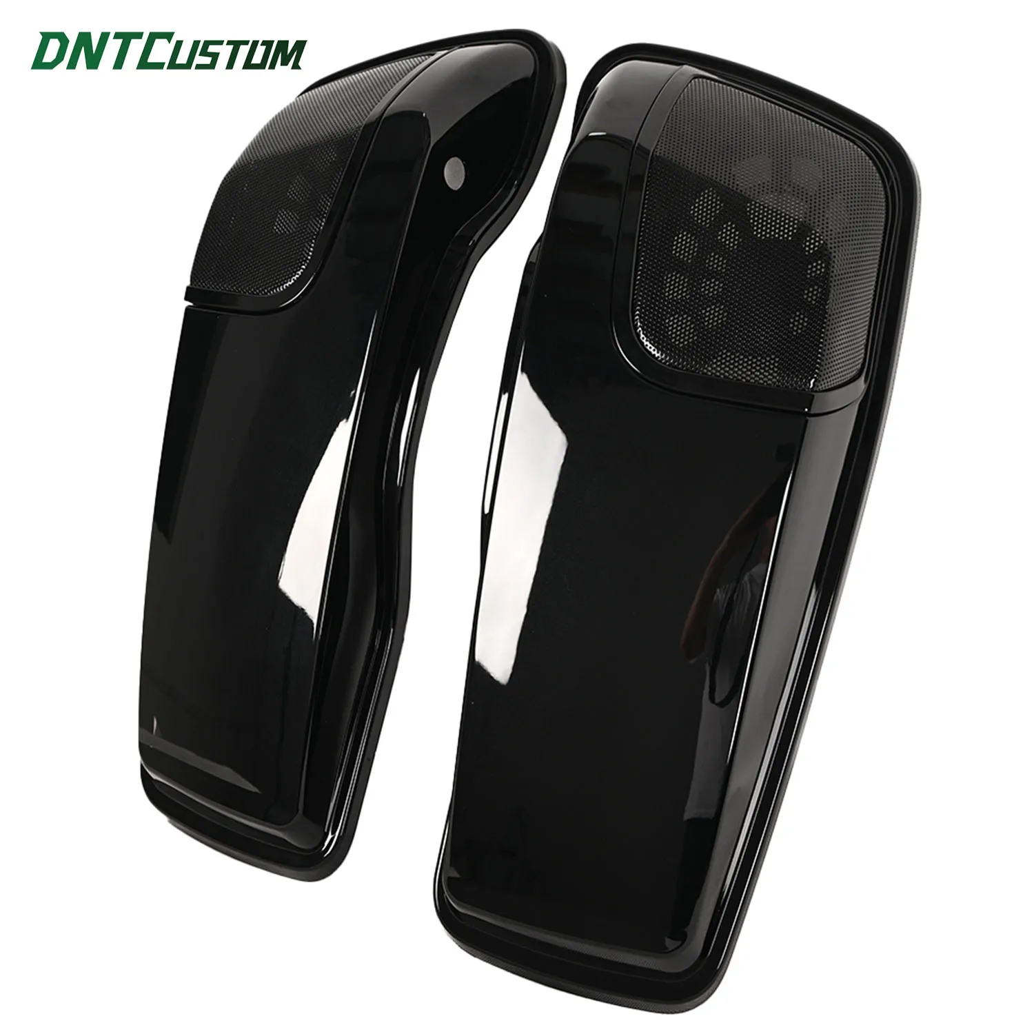 Фото DNTCUSTOM CVO Style 5x7 Крышки кофров для динамиков, глянцево-черные, заменяющие оригинальные, для мотоциклов Harley Touring 2014-2023 годов выпуска. №5