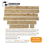 ZONESUN 184 шт., Пользовательский логотип латунные буквы алфавита, Набор наклеек, цифры, символы 10 см, Т-образный слот, буква, штамп
