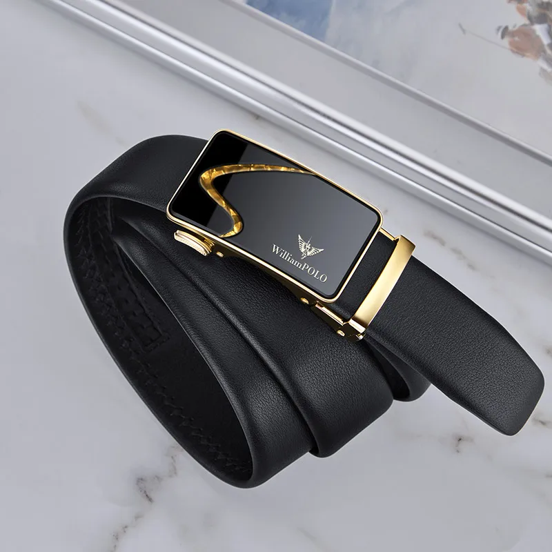 Leather men's belt Personalized automatic belt buckle Fashion high-grade belt