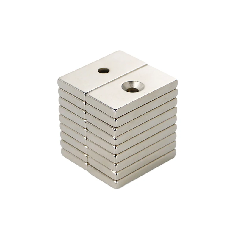 

5/10/15/20 Pcs 20x10x4-5 Magnet Block NdFeB Neodymium Magnet 20x10x4mm Hole 5mm N35 Super Powerful imanes Permanent Magnetic