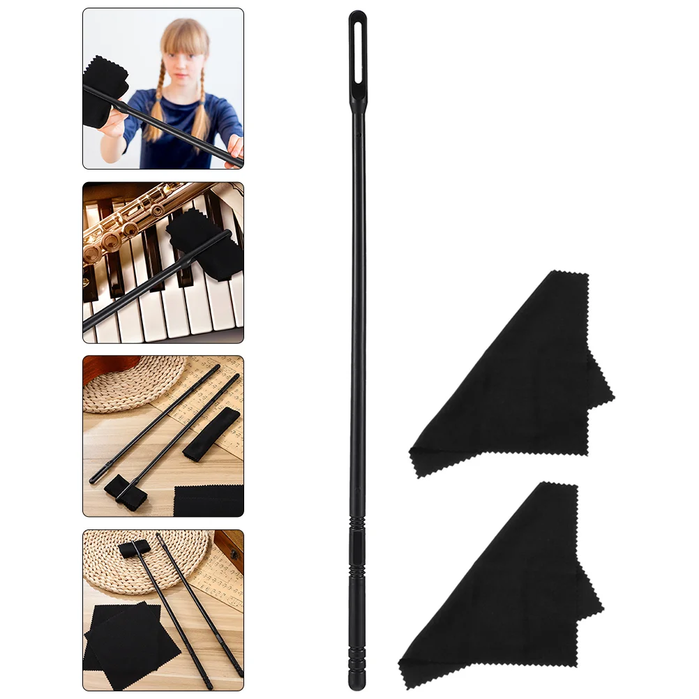 

1 Set Flute Saxophone Cleaning Portable Flute Clean Cloth Rod Flute Clean Set Flute Clean Tool Cleaning Kit For Flute