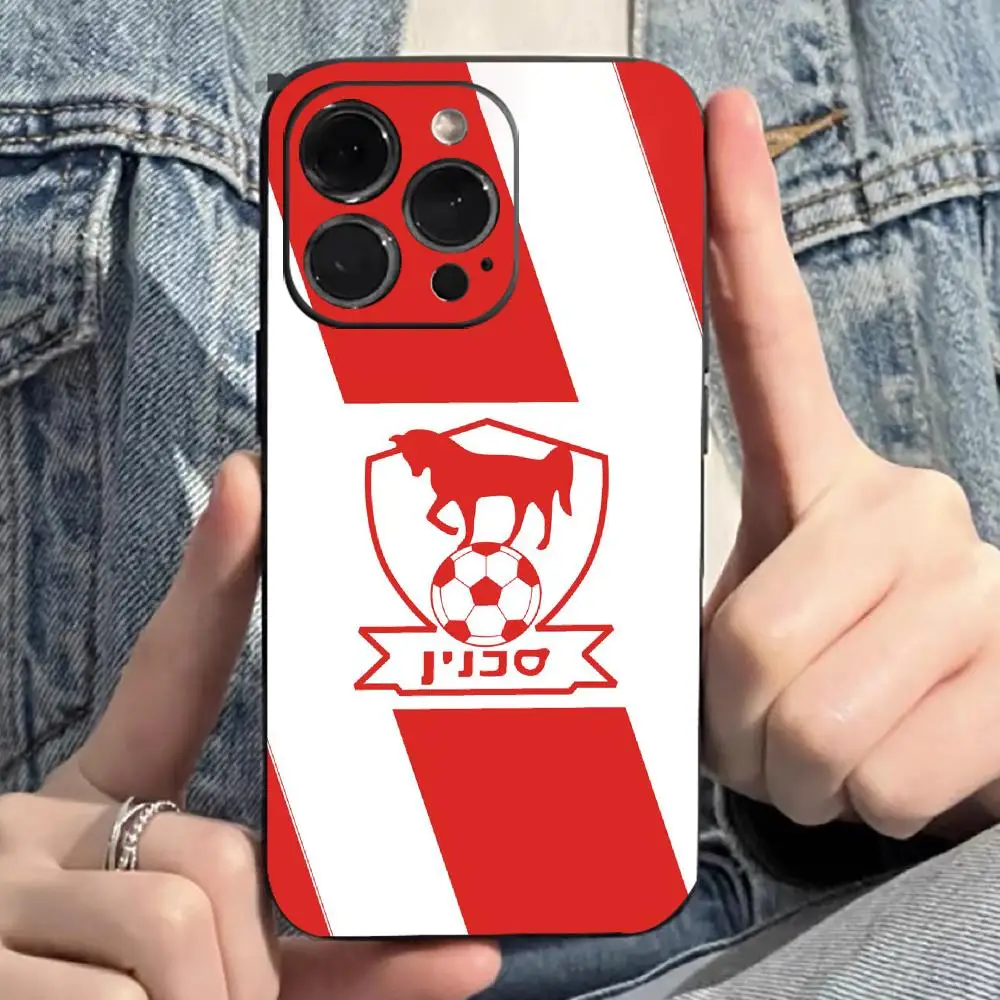 Фото Чехол для телефона Fashion Club Bnei Sakhnin для iPhone 17 16 16e 15 14 13 12 Plus Mini Pro Max, мягкий черный ударопрочный чехол. №3
